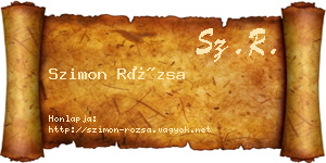 Szimon Rózsa névjegykártya